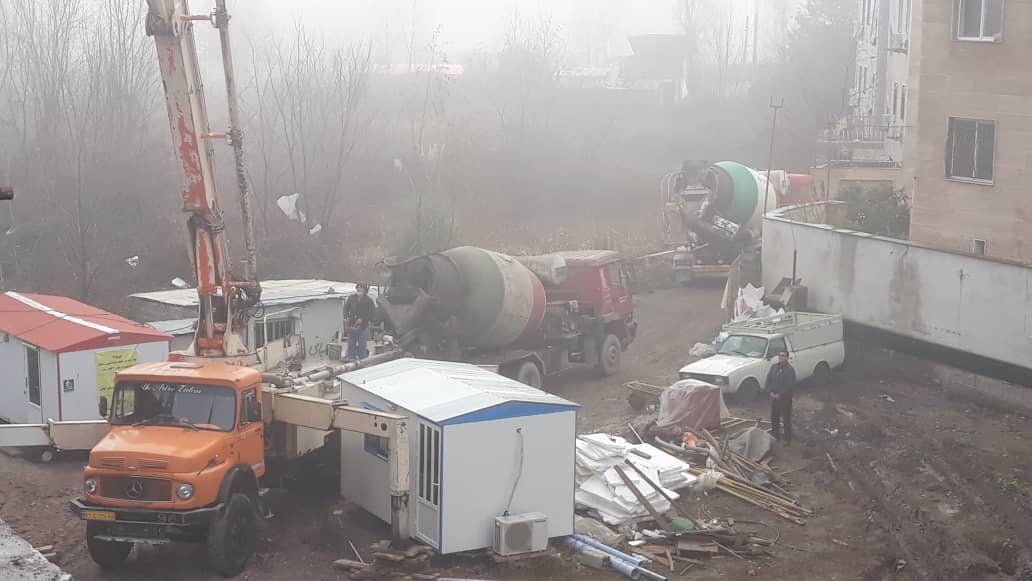 بتن ریزی سقف اول مسکونی ارغوان 20 دی ماه